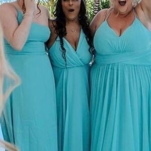 David’s Bridal Tiffany Blue Gown